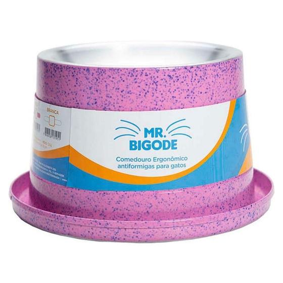 Imagem de Comedouro Ergonômico Alumínio para Gatos Mr. Bigode 250ml