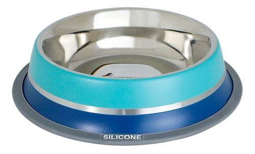 Imagem de Comedouro Inox G 250ml Silicone P/ Cães e Gatos Germanhart