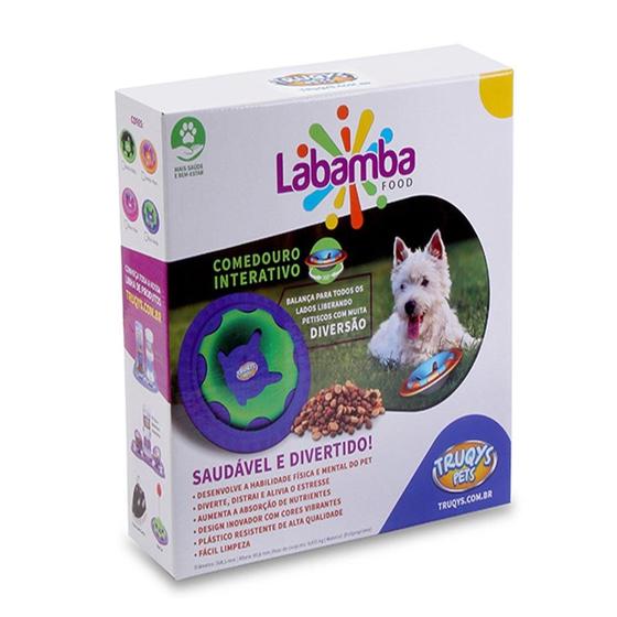 Imagem de Comedouro Interativo Truqys Pets Labamba Food - Azul