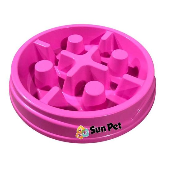 Imagem de Comedouro Lento Educador Interativo Pet Cães PORTE MÉDIO Anti Obesidade Cachorro Guloso Four Plastic