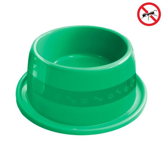 Imagem de Comedouro Para Gatos e Cachorros 1000ml Anti Formiga Grande - Verde