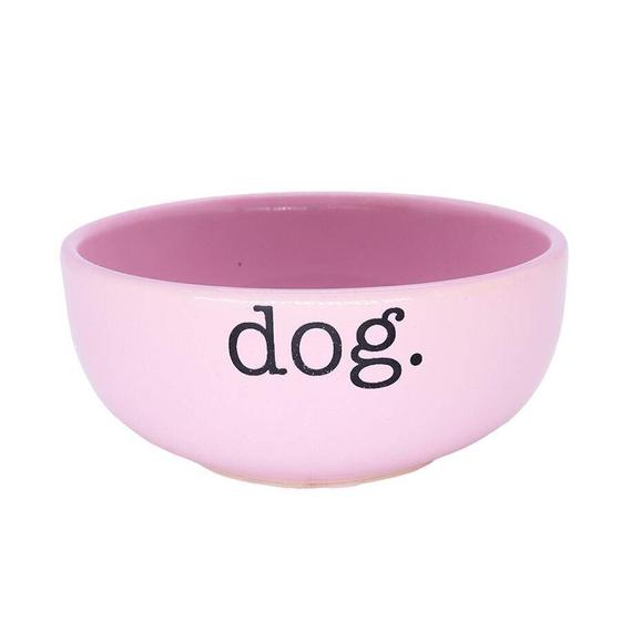 Imagem de Comedouro Pet Injet Cerâmica Dog Rosa para Cães - 190ml