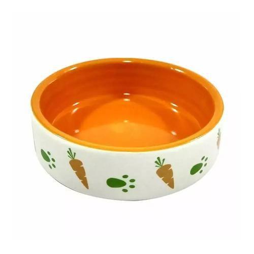 Imagem de Comedouro Porcelana Coelho Laranja Mini 50Ml