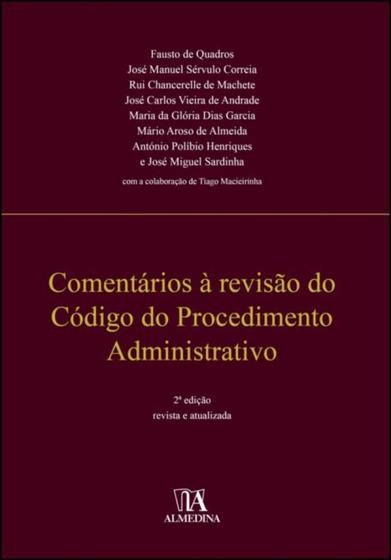 Imagem de Comentários à Revisão do Código do Procedimento Administrativo - Almedina