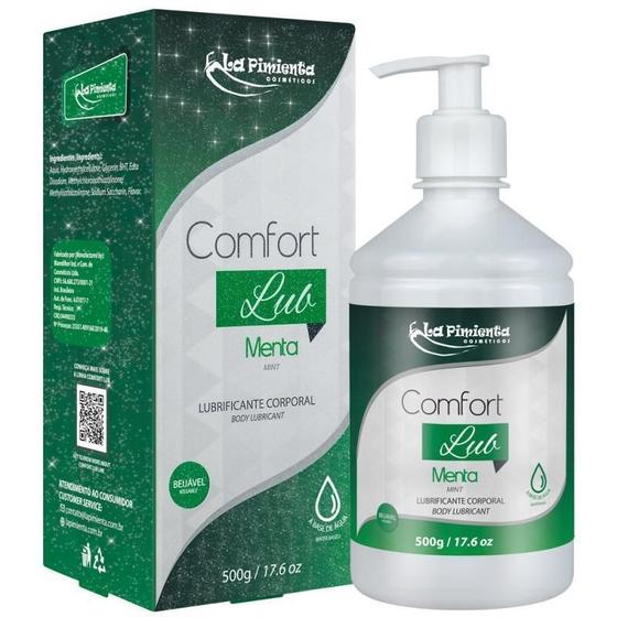 Imagem de Comfort Lub Lubrificante Corporal Beijável Sabor Menta 500G