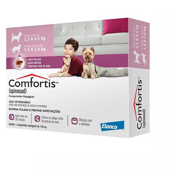 Comfortis Antipulgas Cães E Gatos 140mg Menor preço em Comfortis Antipulgas Cães E Gatos 140mg