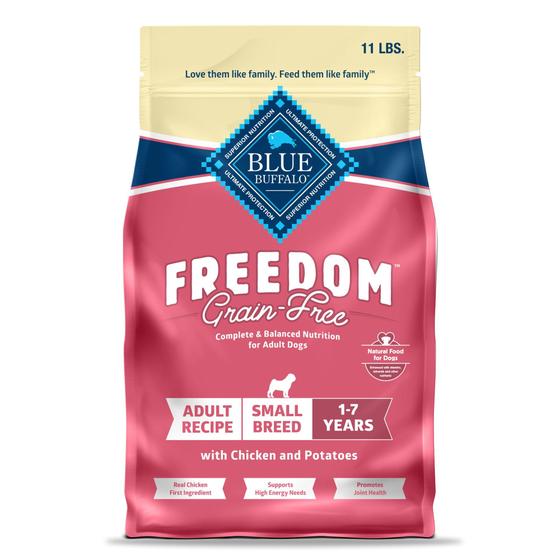 Imagem de Comida para cães Blue Buffalo Freedom, sem grãos, de raça pequena, 5 kg