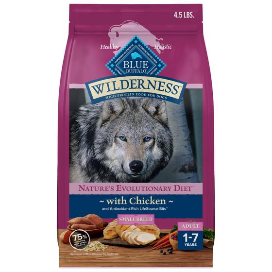 Imagem de Comida para cães Blue Buffalo Wilderness Galinha adulta de raça pequena