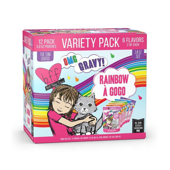 Imagem de Comida Úmida para Gatos Weruva B.F.F. OMG - Pacote com 12 Sachês de 90ml