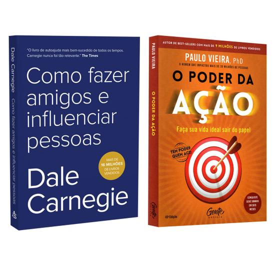 Imagem de Como fazer amigos e influenciar pessoas - Dale Carnegie  + O poder da ação - Paulo Vieira