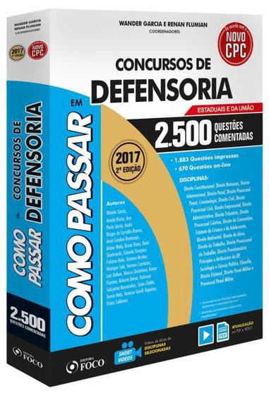 Imagem de Como Passar em Concursos de Defensoria - 2.500 Questões Comentadas - 2ª Edição 2017 - Foco Jurídico