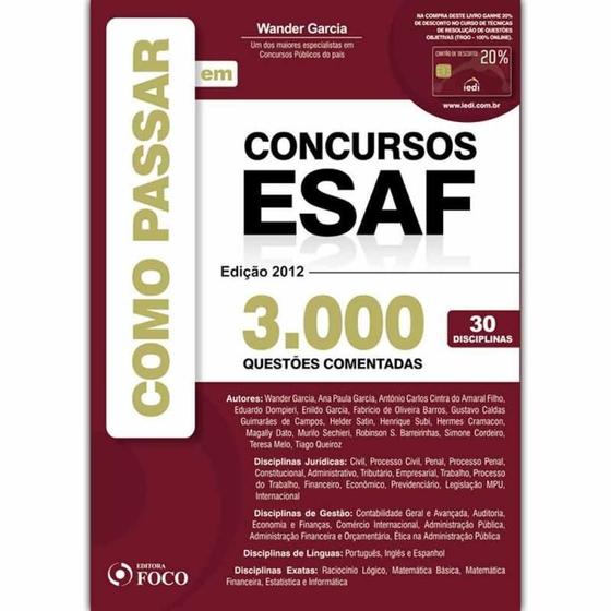 Imagem de Como Passar em Concursos Esaf: 3.000 Questões Comentadas