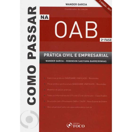 Imagem de Como Passar na O A B 2 Fase Prática Civil e Empresarial