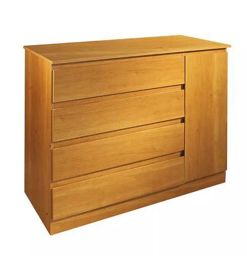 Imagem de Cômoda 045 4 Gavetas com 1 Porta  Com Sapateira Cinamomo - Móveis Valverde