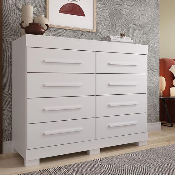 Imagem de Cômoda 111,60cm 8 Gavetas 100% MDF Lantana Espresso Móveis