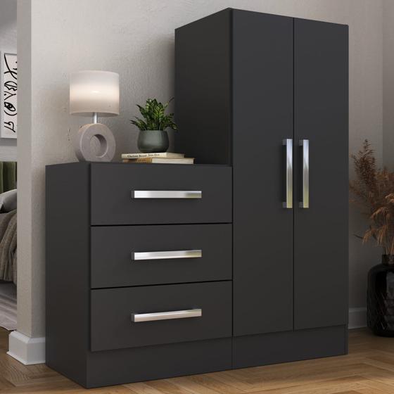 Cômoda 2 Portas 3 Gavetas Dunas Preto é boa?