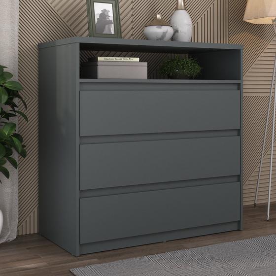 Imagem de Cômoda 3 Gavetas 1 Nicho 100% MDF Gales Grafitto