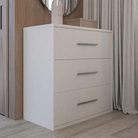 Imagem de Cômoda 3 Gavetas Branco Foscarini