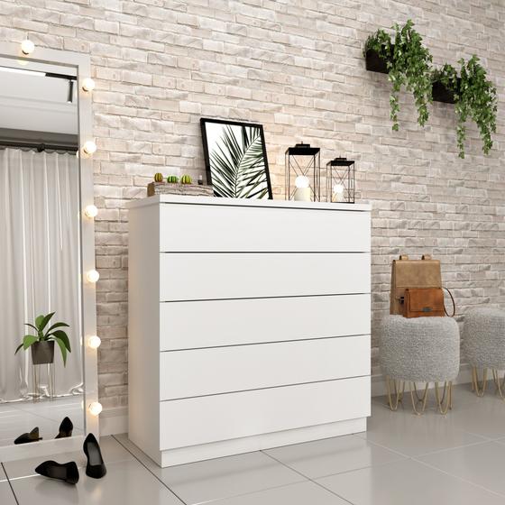 Cômoda 5 Gavetas Premium Tcil Móveis Menor preço em Cômoda 5 Gavetas Premium Tcil Móveis