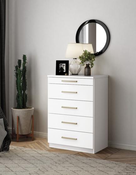 Imagem de Cômoda 5 Gavetas Versatile Branco - Fazzio