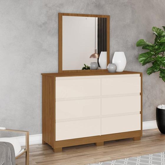 Imagem de Cômoda 6 Gavetas com Espelho Ravenna