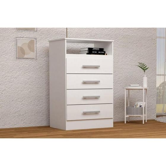 Imagem de Cômoda ACP Jéssica 4 Gavetas Branco