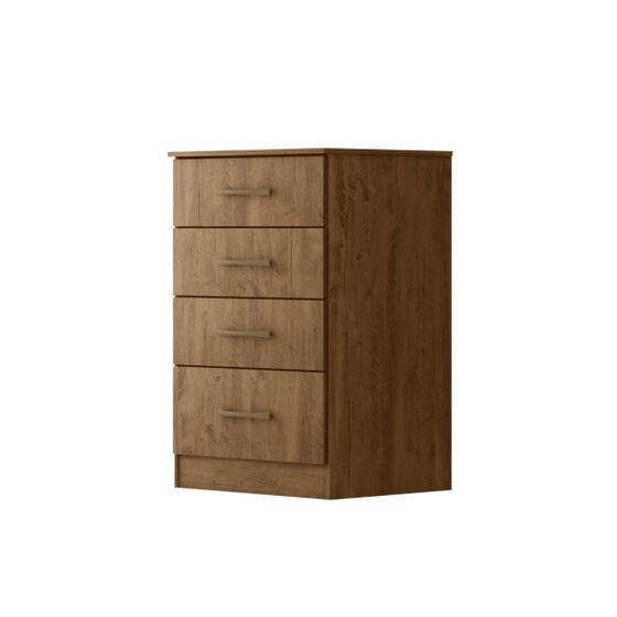 Imagem de Cômoda Com 4 Gavetas Castanho Wood - MS/Moval