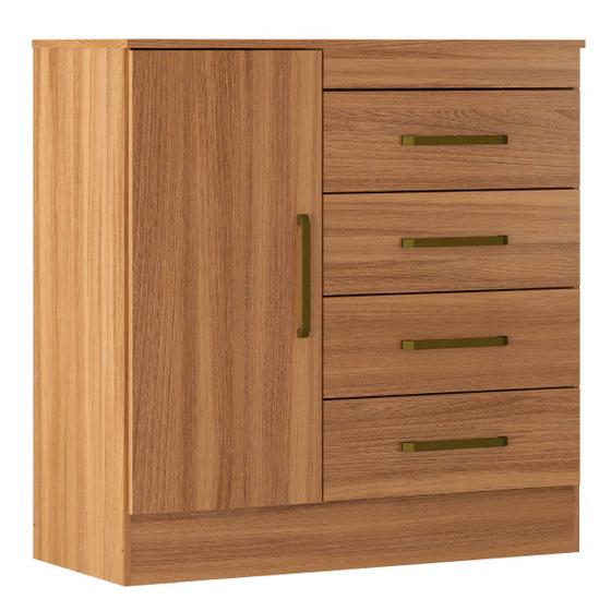 Imagem de Cômoda com 4 Gavetas e 1 Porta Montevideu Amendola Touch - Demóbile