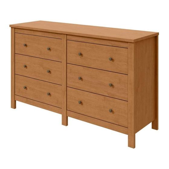 Imagem de Cômoda Com 6 Gavetas Maggiore Estrutura Mdf/mdp Móveis Lopas