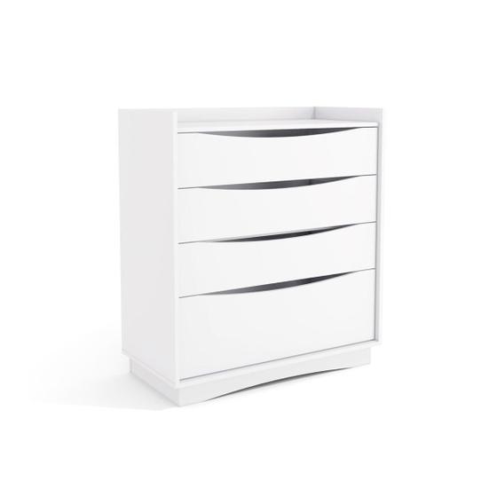 Imagem de Cômoda de Quarto Complet M260 c/ 4 Gavetas Branco - Kappesberg