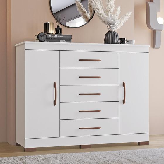 Comoda Elegance Tuboarte 5 gavetas e 2 portas 100% em MDF Menor preço em Comoda Elegance Tuboarte 5 gavetas e 2 portas 100% em MDF