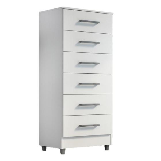 Cômoda Helena 6 Gavetas Branco Menor preço em Cômoda Helena 6 Gavetas Branco