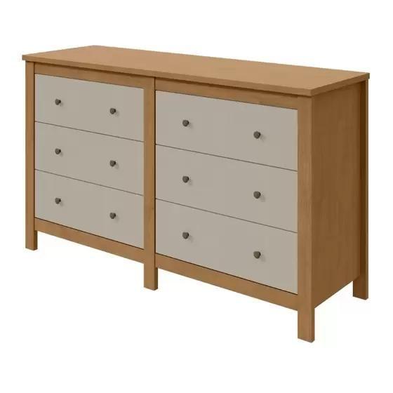 Imagem de Comoda horizontal maggiore c/06 gav new - amendoa clean/off white
