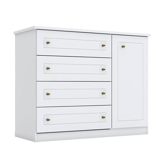 Cômoda Infantil Americano Branco HP Henn Menor preço em Cômoda Infantil Americano Branco HP Henn