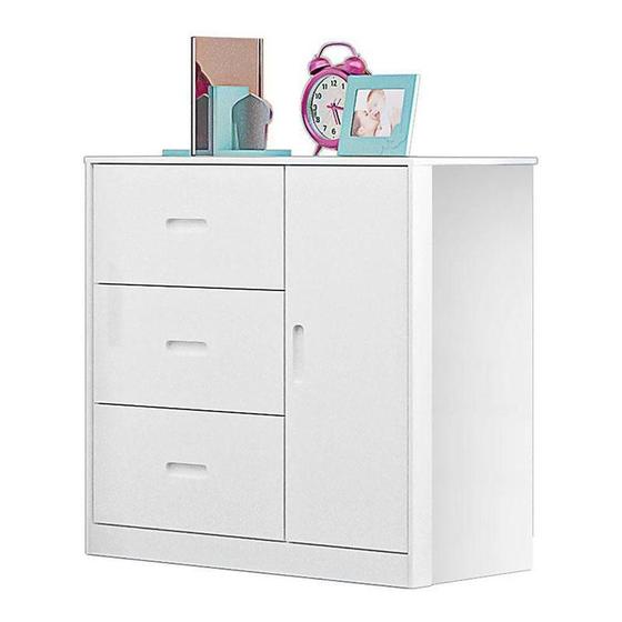 Imagem de Cômoda Infantil Lívia Branco Brilho - Canaã