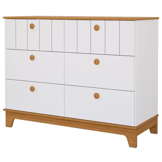 Imagem de Cômoda Infantil Permobili Biscoito Retro 06 gavetas MDF