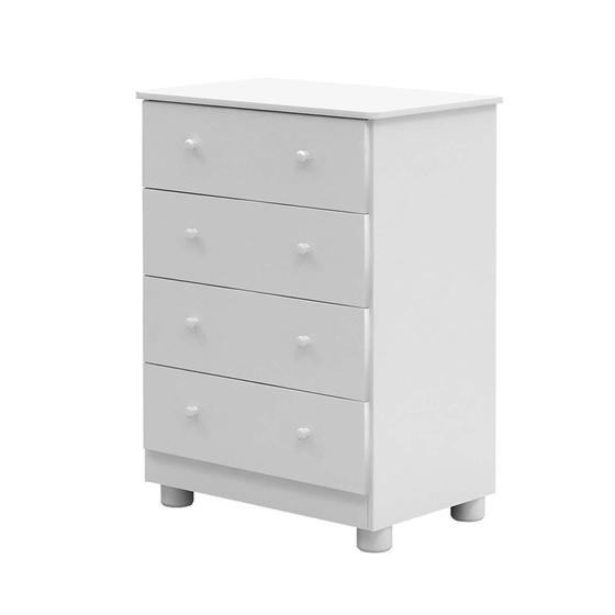 Cômoda Infantil Simples com 04 Gavetas Júnior Peroba Menor preço em Cômoda Infantil Simples com 04 Gavetas Júnior Peroba