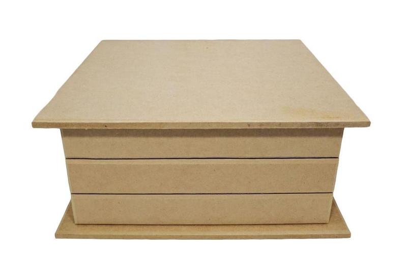 Imagem de Comoda Lisa Mdf Com 3 Gavetas Mdf