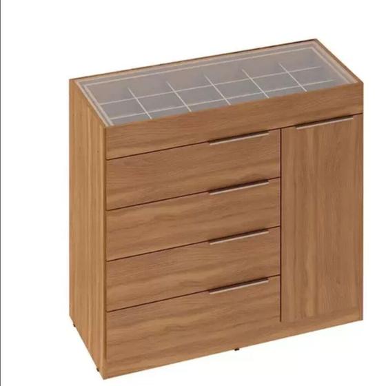 Imagem de Cômoda Lume 1 Porta e 5 Gavetas com Porta Jóia D5130 Demóbile
