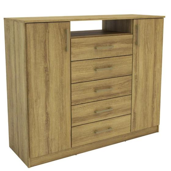 Imagem de Cômoda Mademovel 2337.0003 5 Gavetas 2 Portas 108x130x45cm