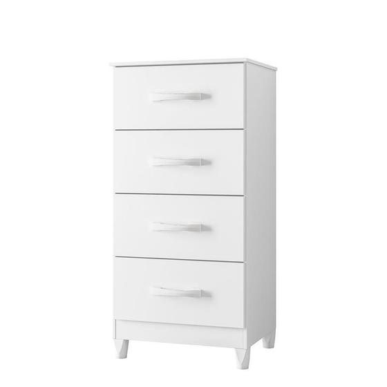 Imagem de Cômoda Mobi 4 Gavetas Flex Branco Fosco - Móveis Albatroz