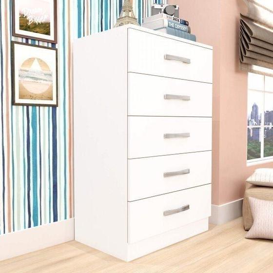 Imagem de Cômoda para Quarto em MDP com 5 Gavetas Yescasa