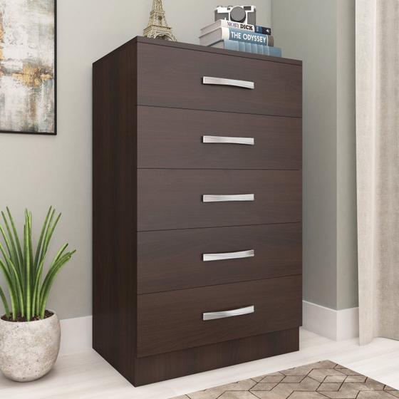 Imagem de Cômoda para Quarto em MDP com 5 Gavetas Yescasa