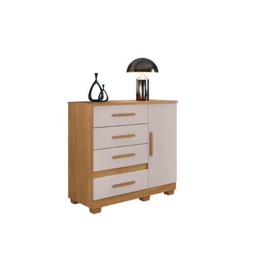 Imagem de Cômoda Para Quarto New Florença Quarto com 4 Gavetas e 1 Porta - Benetil