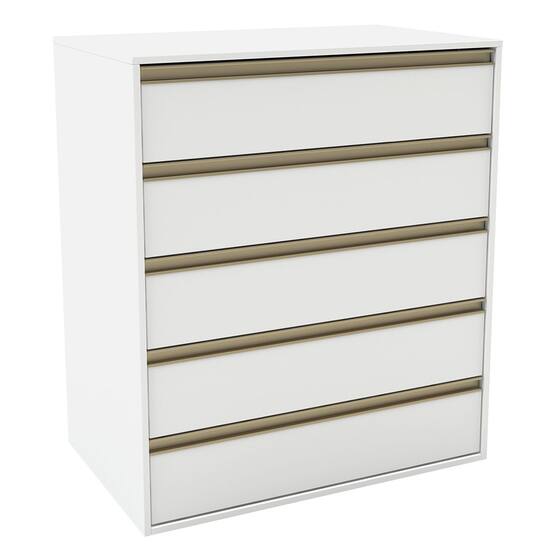 Cômoda Pux 5 Gavetas 100% Mdf Branco - Belmax - Belmax Móveis - Cômoda ...