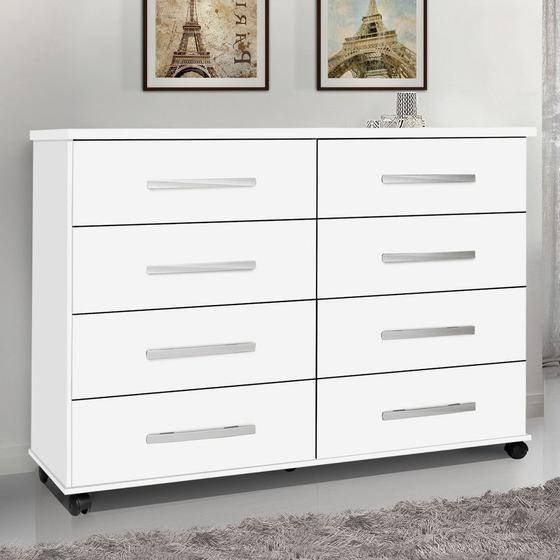 Comoda Quarto 08 Gavetas Jade - Branco é ruim? Comoda Quarto 08 Gavetas Jade - Branco é boa?