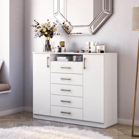Imagem de Cômoda Quebec com 2 Portas e 5 Gavetas 2337 Mademóvel
