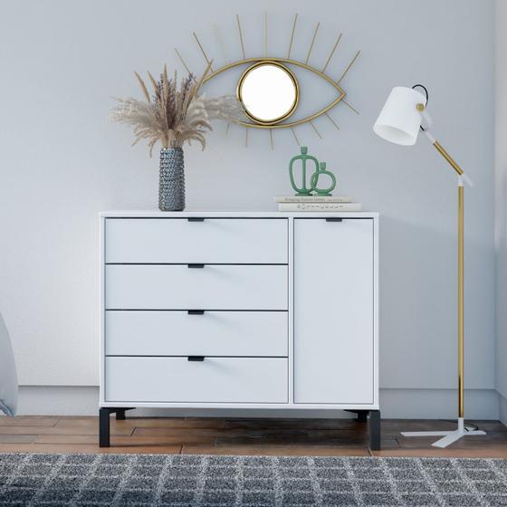 Imagem de Cômoda Queens 4 Gavetas e 1 Porta Timeless