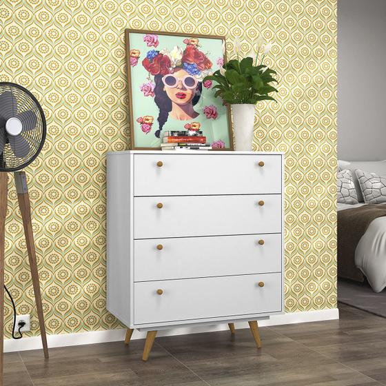 Imagem de Comoda Retro 35 Plus Branco - Olivar Móveis