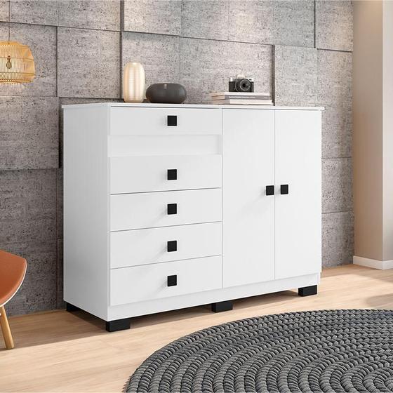 Imagem de Cômoda Sapateira 2 Portas Ambiente 2352 Branco Flex  Araplac